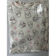 Набір 3в1: Льоля, повзунки та шапочка на зав’язках Котики Рожевий (Футер - з начосом) 56 (0-1міс)