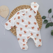 Чоловічок Ведмедик плюшевий (Футер - з начосом) 62 (3-6міс)