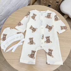 Мусліновий Чоловічок та шапочка Ведмежа 56 (0-1міс)