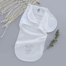 Коконпелюшка на липучці Зайчик Молочний (Рубчик) 56-62