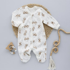 Чоловічок Ведмедики на хмаринці Молочний (Рубчик) 62 (3-6міс)