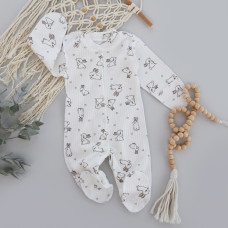 Чоловічок Зайчик Молочний (Рубчик) 56 (0-1міс)