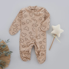 Чоловічок Міккі Бежевий (Рубчик) 56 (0-1міс)