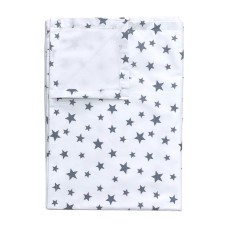 Непромокаюча пелюшка Зірки Сірий на Білому 50/70