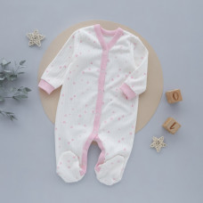 Чоловічок Сердечка Рожевий (Рубчик) 68 (6-9міс)