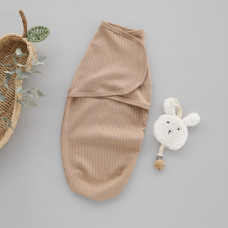 Коконпелюшка на липучці Бежевий (Рубчик) 56 (0-1міс)