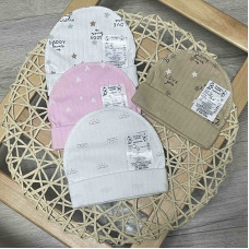 Шапочка з підворотом Сонечко (Рубчик) 62 (3-6міс)