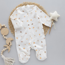 Чоловічок Сердечка Ведмедик (Футер - з начосом) 62 (3-6міс)