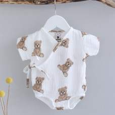 Боді мусліновий короткий рукав Ведмедики 62 (3-6міс)