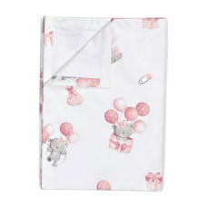 Пелюшка непромокаюча Ведмедик з кульками Рожевий 100/70