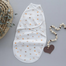 Коконпелюшка на липучці Ведмедик Сердечка (Інтерлок) 62 (3-6міс)
