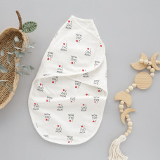 Коконпелюшка на липучці Кохаю мама тато (Футер - з начосом) 62 (3-6міс)