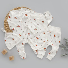 Набір 4в1: Чоловічок, боді, штанці та шапочка вузлик Бембі (Рубчик) 62 (3-6міс)