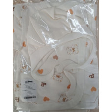 Набір 3в1: Льоля, повзунки та шапочка Сердечка Ведмедик (Футер - з начосом) 56 (0-3міс)