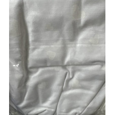 Непромокаюче простирадло на гумці в коляску Сердечка Білий на Білому 80/40