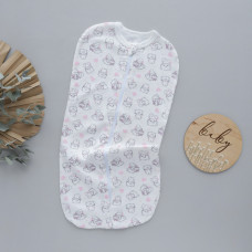 Коконпелюшка на змійці Котики Рожевий (Інтерлок) 56 (0-3міс)