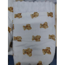 Плед плюш, без утеплення Ведмедики/ Білий плюш 100/80