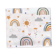 Пелюшка фланелева/байкова (Туреччина) Веселка Синій Жовтий 90/80