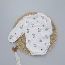 Боді довгий рукав Кохаю Мама Тато (Футер - з начосом) 62 (1-3міс)