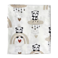 Пелюшка фланелева/байкова (Туреччина) Панди Веселка Сірий 90/80