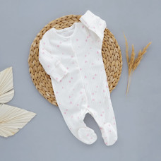 Чоловічок Сердечка дрібні Рожевий (Рубчик) 56 (0-3міс)