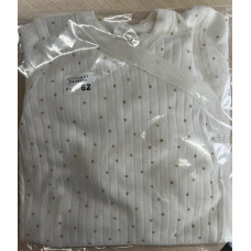 Набір 3в1: Боді, повзунки та шапочка вузлик Горошок (Рубчик) 62 (3-6міс)