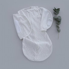 Коконпелюшка на змійці та липучці Молочний крапки (Рубчик) 68-74