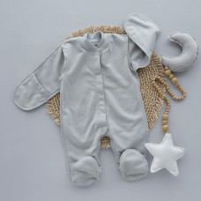 Чоловічок Сірий (Футер - з начосом) 56 (0-3міс)