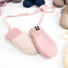 Рукавички Бейбік Світла пудра 0-12міс