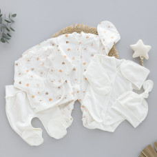 Комплект 5в1 Сердечка Ведмедик (Футер - з начосом) 56 (0-3міс)