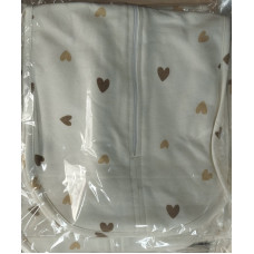 Коконпелюшка на змійці Сердечка Бежевий (Футер - з начосом) 56 (0-1міс)