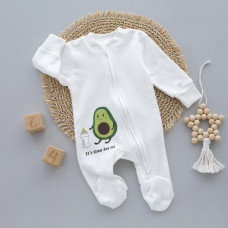 Чоловічок на блискавці Авокадо Молочний (Інтерлок) 56 (0-3міс)