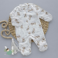 Чоловічок Ведмедик на хмаринці (Футер - з начосом) 56 (0-1міс)