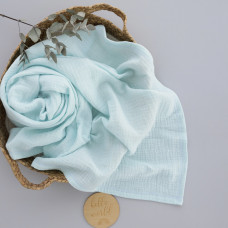 Мусліновий плед жатка Мʼятний 4 шари 130/100