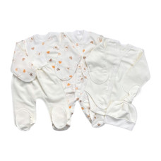 Комплект 5в1 Сердечка Ведмедик (Футер - з начосом) 56 (0-3міс)