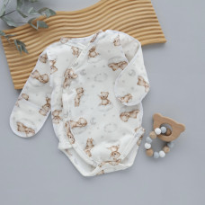 Боді довгий рукав Ведмедик на хмаринці (Інтерлок) 56 (0-1міс)