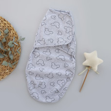 Коконпелюшка на липучці Міккі Сірий (Інтерлок) 56 (0-1міс)