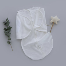 Коконпелюшка на змійці та липучці Молочний (Рубчик) 56-62