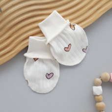 Царапки Сердечка Фіолетовий (Рубчик) 56 (0-3міс)