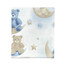 Пелюшка фланелева/байкова (Туреччина) Ведмедик Блакитний на Місяці 90/80