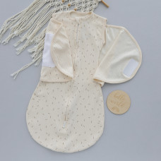 Коконпелюшка на змійці та липучці Рисочка екрю (Рубчик) 56-62