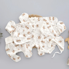 Комплект 5в1 Ведмедик на хмаринці (Футер - з начосом) 56 (0-3міс)