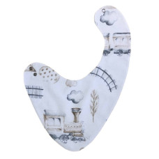 Слюнявчик непромокаючий Потяг Бежевий