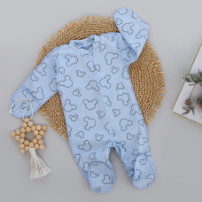 Чоловічок Міккі Блакитний (Рубчик) 56 (0-1міс)