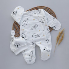 Чоловічок та шапочка I love Мілк (Футер - з начосом) 56 (0-3міс)