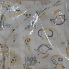 Боді довгий рукав Звірята Сірий (Інтерлок) 62 (1-3міс)