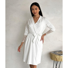 Халат Молочний 3XL (ОГ 115-120, ОС 120-125)
