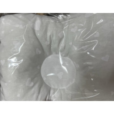 Ортопедична подушка Сердечка білі на білому