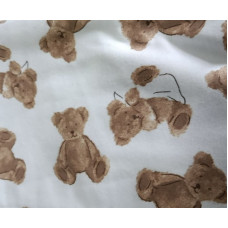 Пелюшка фланелева/байкова (Туреччина) Ведмедик з хусточкою на Білому 90/80