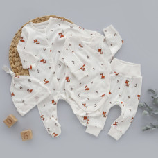Набір 4в1: Чоловічок, боді, штанці та шапочка вузлик Бембі (Рубчик) 62 (3-6міс)